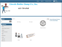 Tablet Screenshot of lincolnstamp.com